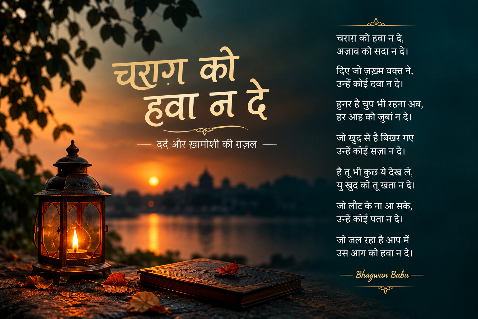 चराग़ को हवा न दे